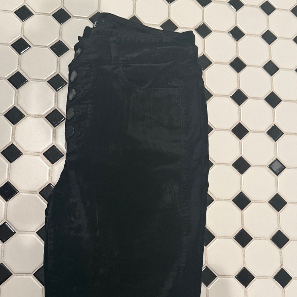 Paige Hoxton Velvet Button front stretch Pants- size 27